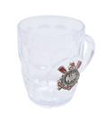 Caneca Corinthians Brasão De Metal 400Ml Vidro