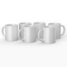 Caneca Cricut Chanfrada Blank Revestida de Cerâmica 350ml Sublimation x6