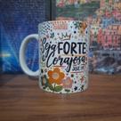 Caneca Cristã Seja Forte E Corajosa Josué 19