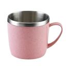Caneca de Aço Inoxidável Dupla Camada Anti-escaldante com Alça de Plástico