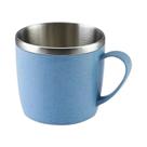 Caneca de Aço Inoxidável Dupla Camada Anti-escaldante com Alça de Plástico
