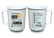 Caneca de Alumínio Branca Personalizada 600ml - Não Tomo Juízo - 01unid