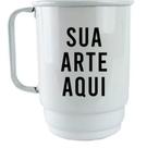 Caneca de Alumínio Branca Personalizada