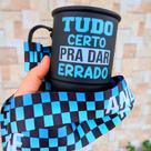 Caneca de alumínio personalizada - Caneca de aluminio com tirante personalizado - Copo de aluminio