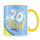 Caneca de Aniversário 20 Anos Azul - Presente Especial
