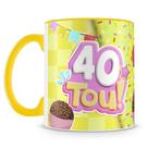 Caneca de Aniversário 40 Anos Rosa - Presente Ideal Caneca de Aniversário 40 Anos Rosa - Presente Ideal