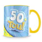 Caneca de Aniversário 50 Anos Azul - Presente Especial