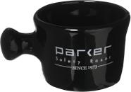 Caneca de barbear Parker Deluxe Stoneware Apothecary Style preta