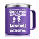 Caneca de café Abledn Purple Stainless Steel Mom de 14 onças