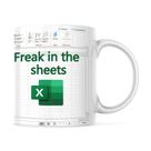 Caneca de café Aigori Funny Excel Freak In The Sheets Ceramic Caneca de café Aigori Funny Excel Freak In The Sheets Ceramic