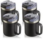 Caneca de café ALOUFEA em aço inoxidável 350mL isolada com alça
