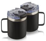 Caneca de café ALOUFEA em aço inoxidável 350mL isolada com alça