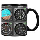 Caneca de café Aviation Cockpit Instrument Panel 350ml