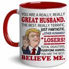 Caneca de café BECHUSKY Best Husband Ever Birthday Gift 325ml