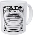Caneca de café Ceramic Accountant Nutritional Facts 350mL
