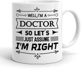 Caneca de café Ceramic Well, eu sou um médico, então vamos supor que 325 ml