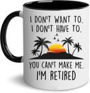 Caneca de café: citação engraçada de aposentadoria Estou aposentado”