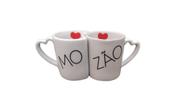 Caneca De Café Com 2 Peças Frase Mozão De Porcelana Caneca De Café Com 2 Peças Frase Mozão De Porcelana