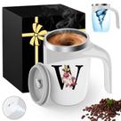 Caneca de café com agitação magnética MNZZ inoxidável USB recarregável