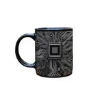 Caneca de café com design de placa de circuito de cerâmica de 350 ml inspirado na tecnologia