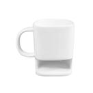 Caneca de café de cerâmica, design empilhável, 225 ml, quadrada moderna