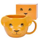 Caneca de café de cerâmica fofa TocoOto Lion 470ml amarela