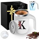 Caneca de café de viagem de aço inoxidável com agitação magnética MNZZ