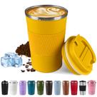 Caneca de café de viagem SPLMIFA em aço inoxidável isolado a vácuo