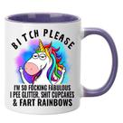 Caneca de café em cerâmica 'Bitch Please' Unicorn 350mL Caneca de café em cerâmica 'Bitch Please' Unicorn 350mL