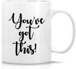 Caneca de café em cerâmica Você tem isso! Citação motivacional 350mL