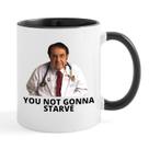 Caneca de café em cerâmica 'You Not Gonna Starve' Dr. Nowzaradan 350 ml