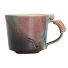Caneca de café feita à mão com esmalte gotejante de cerâmica 350 ml com corda