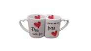 Caneca De Café Frase De Porcelana 2 Peças Dia Dos Namorados Caneca De Café Frase De Porcelana 2 Peças Dia Dos Namorados
