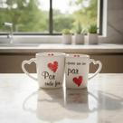 Caneca De Café Frase De Porcelana 2 Peças Dia Dos Namorados