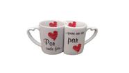 Caneca de Café Frase de Porcelana 2 peças - POR ONDE FOR EU QUERO SER SEU PAR Caneca de Café Frase de Porcelana 2 peças - POR ONDE FOR EU QUERO SER SEU PAR