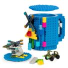 Caneca de café FUBARBAR Build-on Brick com tampa para crianças e adultos