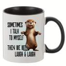 Caneca de café Funny Ceramic 350 ml 'Sometimes I Talk to Myself'