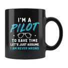 Caneca de café Funny Ceramic I'm a Pilot 350ml