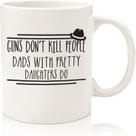 Caneca de café Funny Dad 350 ml Guns Don't Kill People, Dads w