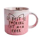 Caneca de café Hendson Cat Mom Best Mom Ever Pink Marble 340ml Caneca de café Hendson Cat Mom Best Mom Ever Pink Marble 340ml