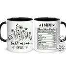 Caneca de café Hyturtle Best Mom Ever, presente de cerâmica de 325 ml