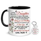 Caneca de café Hyturtle Daughter, presente de cerâmica de 11 onças