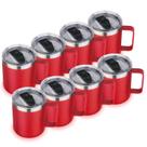 Caneca de café isolada de aço inoxidável Volhoply de 14 onças, pacote com 8