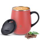 Caneca de café isolada Ideus 473ml com alça e tampa de aço inoxidável