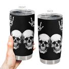 Caneca de café Tumbler Oasisdream 600 ml com estampa de caveira
