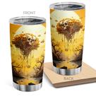 Caneca de café Tumbler Oasisdream 600 ml com estampa de caveira
