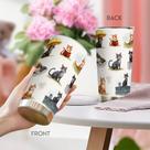 Caneca de café Tumbler Oasisdream 600 ml com estampa de gato