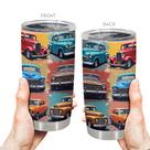 Caneca de café Tumbler Oasisdream 600 ml com impressão de carro 18/8 SS