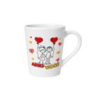 Caneca de Cerâmica 250ml Amo Você Delicada