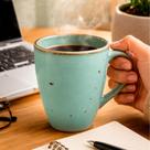 Caneca De Cerâmica 300ml Kit 2 un Verde Água Café Chá Rústica Caneca De Cerâmica 300ml Kit 2 un Verde Água Café Chá Rústica